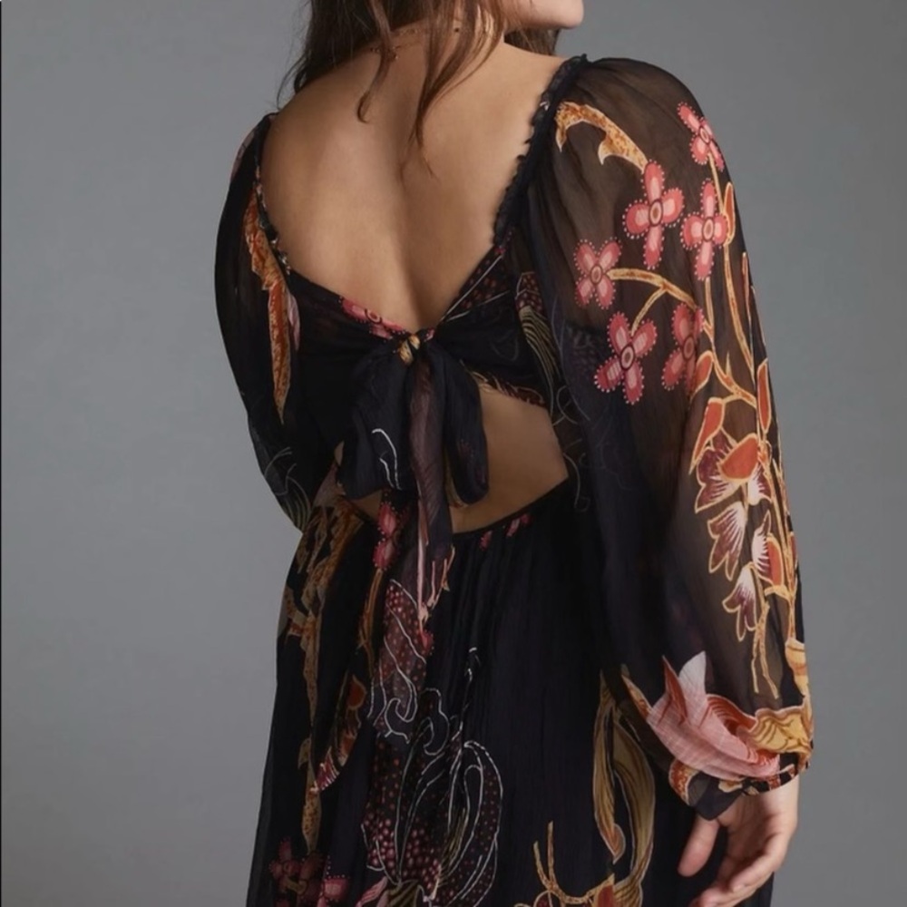 Let Me Be ANTHROPOLOGIE Babydoll Dress L Whimsygoth - Picture 6 of 13